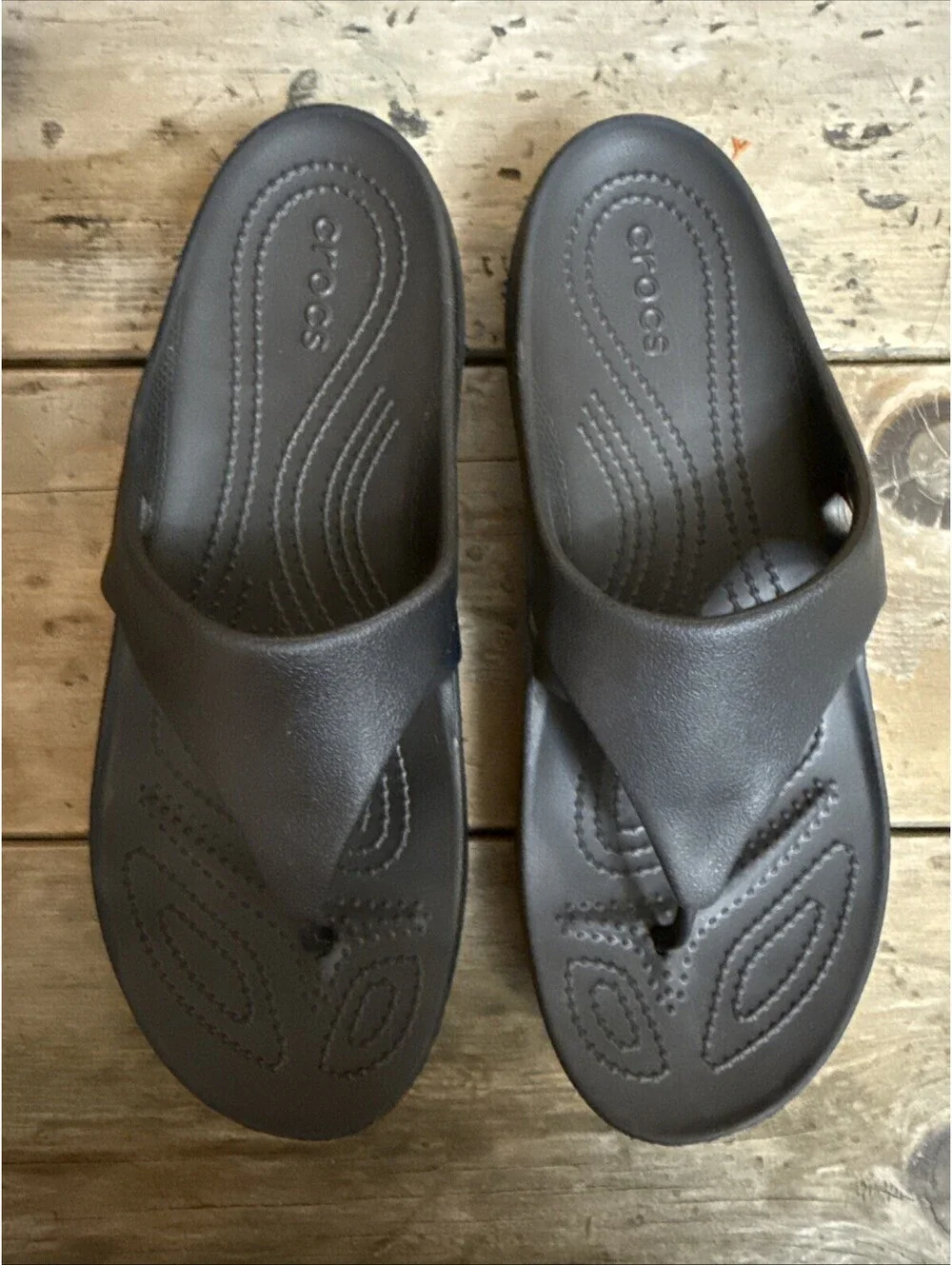 Crocs Womens Kadee II Flip Color Black Size 10